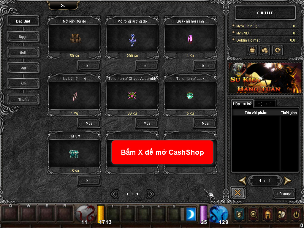 Chức năng chính của Game MU Sài Gòn Chức năng chính của Game MU Sài Gòn